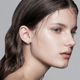 VENACOLY Alien Earrings 925 Sterling Silver Space Hoop Earrings Funny Alien Jewellery Gifts for Women and Girls, Sterling Silver, Cubic Zirconia