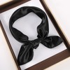 1 Piece of Black Square Satin Scarf Wrap Neck Scarf