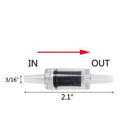 Alegi Aquarium Air Tubing Accessories Non-Return Valves,Check Valve for 3/16'' Fish Tank Air Line