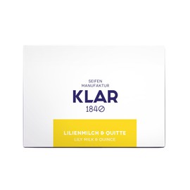 Klar Seifen Nourishing Soap Lily Milk & Quince (135 g, Lovely Fruity Fragrance, Soothing Effect, for Normal/Stressed Skin, Soap Gift Idea, Bath & Shower Accessories) 11004