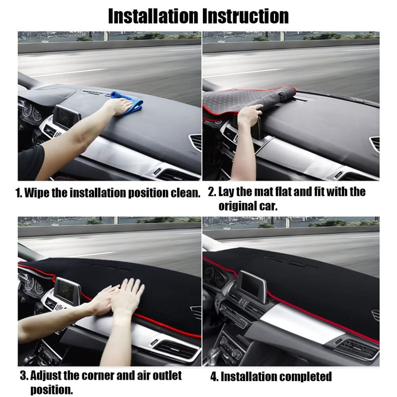 Rifoda Dash Board Cover Fit for 2007-2013 Toyota Corolla Dashboard