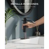 FORIOUS Waterfall Bathroom Faucet 1 Hole, Brushed Nickel Single Handle