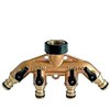 Voche® Solid Brass 4 Way Outside Garden Tap Multi Adaptor