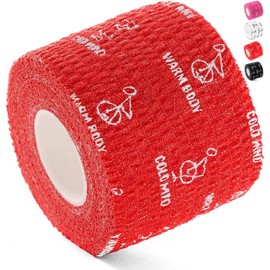 WARM BODY COLD MIND Premium Sweat Proof Lifting Thumb Tape - 19ft x 2in - Weightlifting Tape for Powerlifting Strength Deadlift Cross Training, Hook Grip Tape, Tearable Flexible Cotton and Breathable