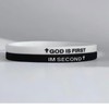 GIKILEE God Is First Bracelet Christian Rubber Cross GOD IS