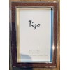Tizo 5" X 7" Textured Inset Frame, Brown Shagreenh Made