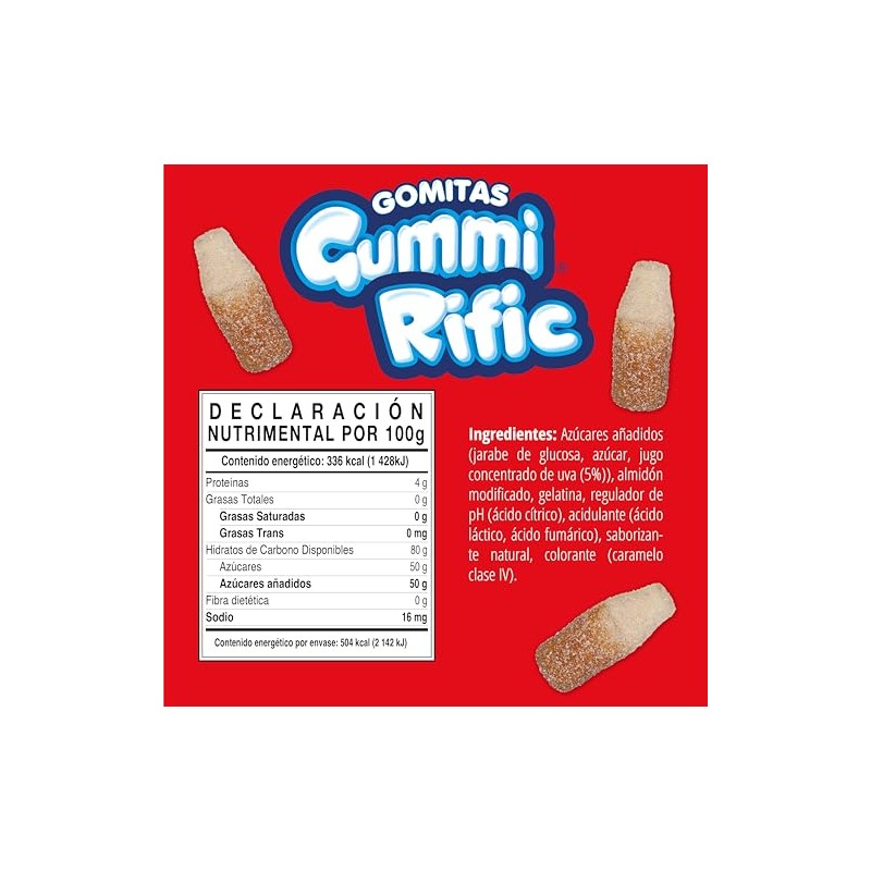 GummiRific Gomitas agridulces en forma de botellas de cola en