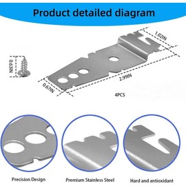 4-Pack Dishwasher Bracket-Undercounter, Dishwasher Clips, Dishwasher Mounting Bracket, with Screws Compatible with Whirlpool KitchenAid Maytag Dishwasher, Replace 8269145 WP8269145 WP8269145VP