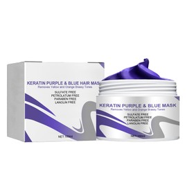 Haarmaske für Trockenes und Blondiertes Haar, Purple Mask, Keratin Haarkur Silber Haar Maske, Blondiertes Oder Gesträhntes Haar, Purple Mask mit Anti-Gelbstich Effekt,100ml conditioner (6)