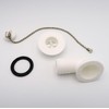 20mm White Plastic Corner Sink Waste for Camper or Caravan