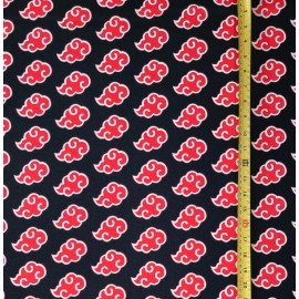 MGD Design NARUTO AKATSUKI CLOUDS ANIME FABRIC (HALF-YARD OR 1-YARD) - 1 YARD (36" X 58")