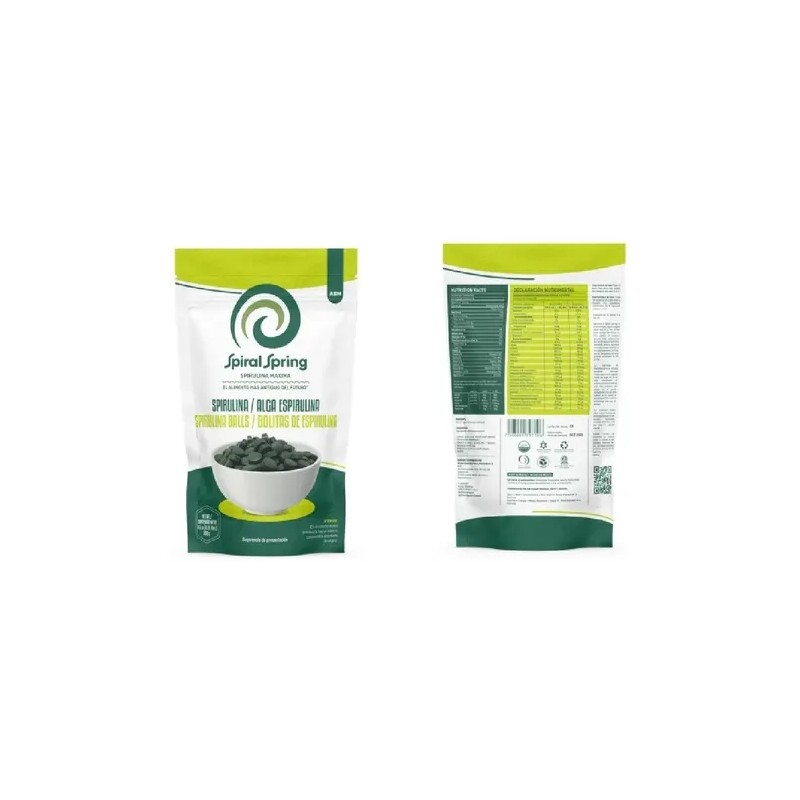 Alga Spirulina Máxima Orgánica Pack 3 Bolsas con 500 tabletas