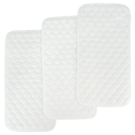 BlueSnail Quilted Thicker Waterproof Changing Pad Liners,3 Count(Snow White 13” x 27”)