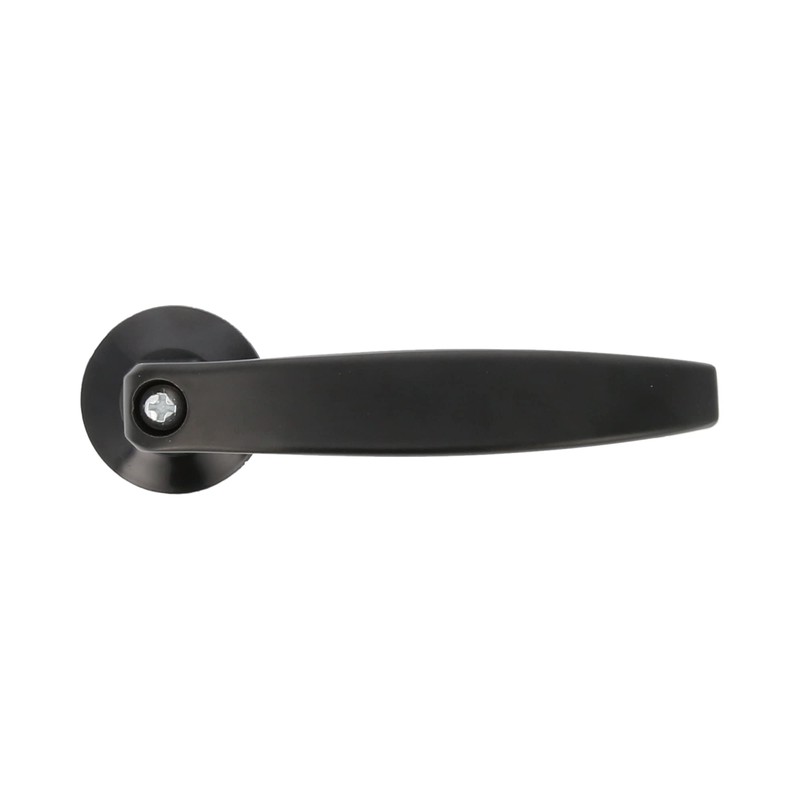 AMIG - Set of Black Aluminium Base Door Handles Without