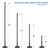 EHDIS Extenble Razor Blade Scraper, 16''-58'' Long Handle 6" Wide