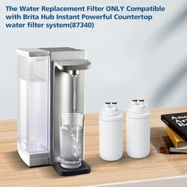 2-Pack Water Filter Replacement, Compatible with Brita Hub Instant Powerful Countertop Water Filter Device