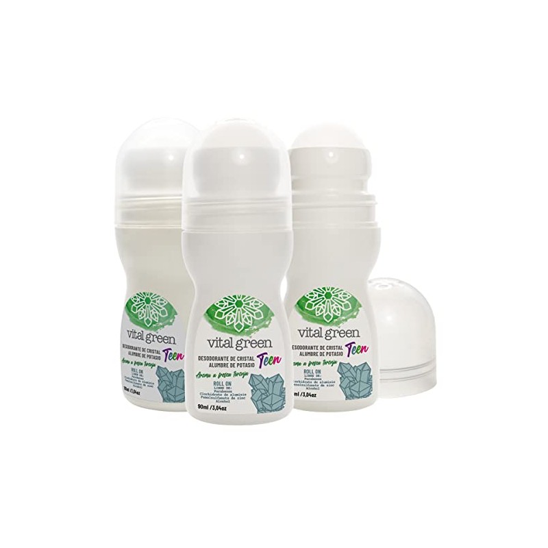 Desodorante Piedra Natural Roll On Niños 90ml Sin Color 3