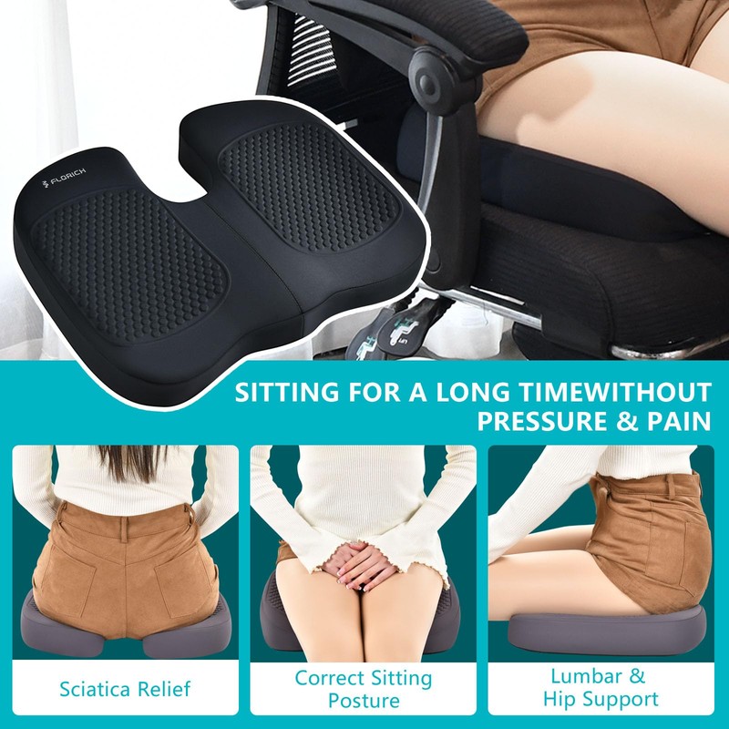 FLORICH Car Seat Cushion and Back Support for Office Chair