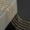 YOUBEIYEE 5 Meters Light Gold Paperclip Jewelry Chain for Jewelry