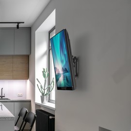 Tilt TV Wall Mount for 13-42 Inch Screens up to 77 lbs, Thin & Flush TV Wall Mount Slim VESA 75x75-200x200 Small TV Mount Flat - Tilting TV Wall Mount Bracket Low Profile/TV Holder Wall Black