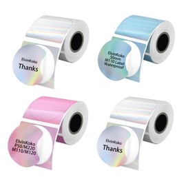 4rolls M110Thermal Labels Round1.96（50mm） Waterproof Circle Sticker Laser Paper for P50 M108 M220Labels Tapes mix1