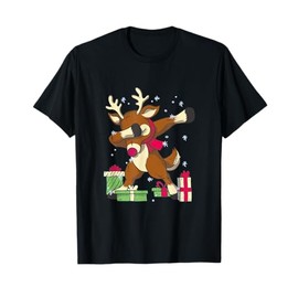 Rudolph Christmas Outfit Funny T-Shirt, black