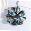 SAFIGLE 6pcs Floral Print Hair Scrunchies Set Elastic Ponytail Holders