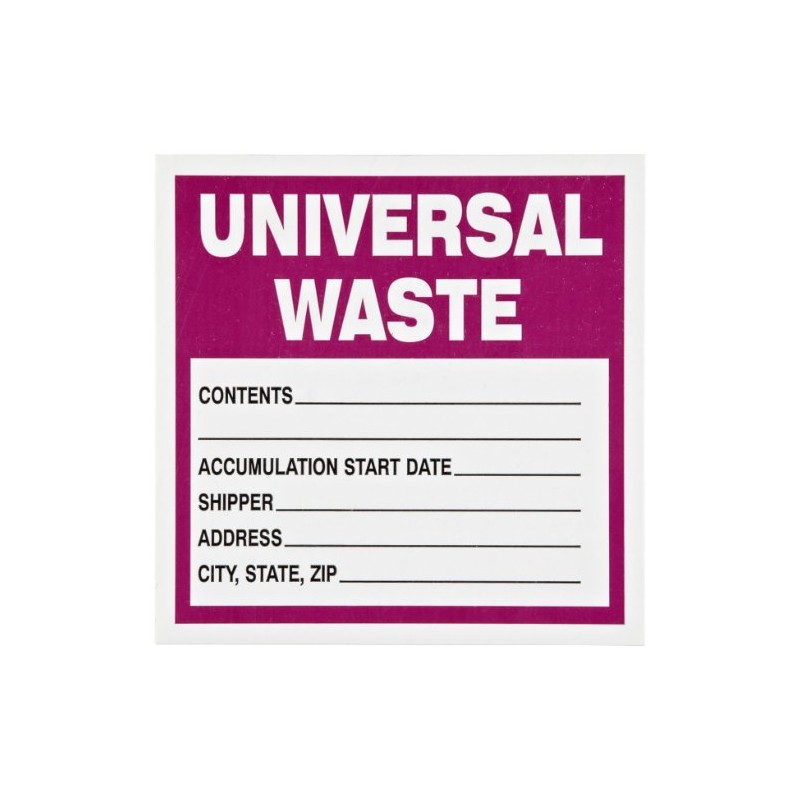 Brady 60362 6" Height, 6" Width, B-235 Paper Label, Purple