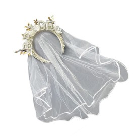 TQUXNGA Stirnband mit künstlichen Perlen für Hochzeit, Party, eleganter Haarreif für Frauen, Brautparty, Junggesellinnenabschied, Kopfbedeckung