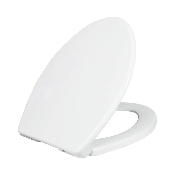 LUXE Bidet Luxe TS1008E Elongated Comfort Fit Toilet Seat with Slow Close, Quick Release Hinges, and Non-Slip Bumpers (White)