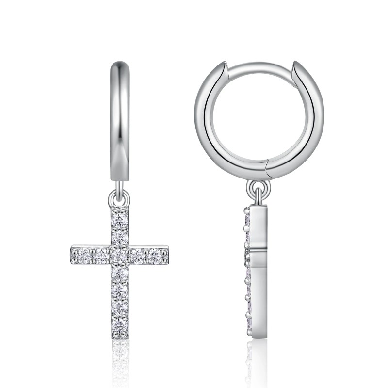 AKICE 2pcs 0.26ct Moissanite Brilliant Cut for Certified Earring S925