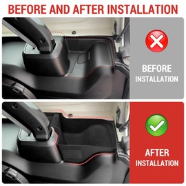 Utiiy Wheel Well Storage Box Fit for 2024 Jeep Wrangler JL Unlimited, Cargo Organizer Tray Trunk Side Storage Box Bin for Wrangler JL 4 Door Accessories, 2PCS(Left+Right)(Flocked)