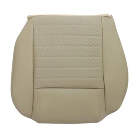 NLQR Passenger Bottom Perf Microfiber Leather Seat Cover Tan Compatible with Ford Mustang GT V8 2005 2006 2007 2008 2009