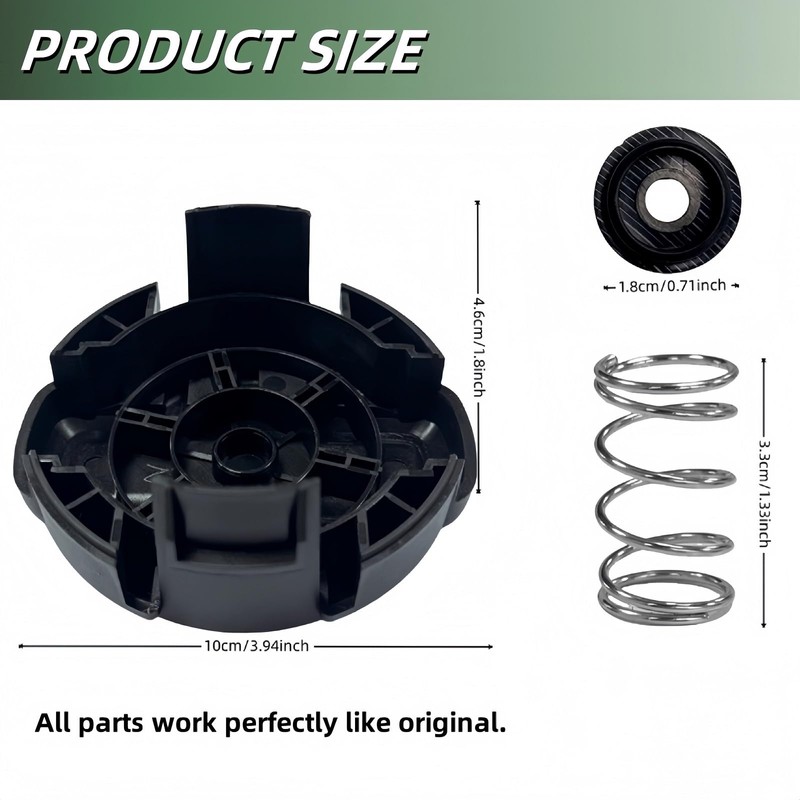Ryzljss DWO1DT995 Weed Trimmer Head Replacement Cap & Spring Compatible