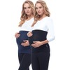 Be Mammy Maternity Belly Band 169 2 Pack (Black/Dark Blue,