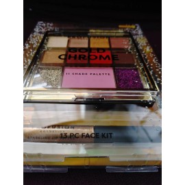 Profusion Cosmetics Gold Chrome 13 Pc Face Kit - 11 Shade Makeup Palette