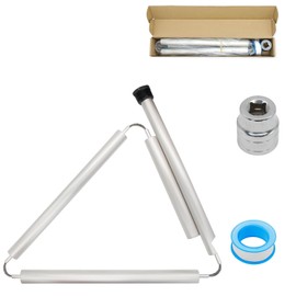 Powswopx Flexible Water Heater Magnesium Anode Rod 3/4" NPT Thread for Rheem GE, Rheem, Reliance, Richmond, Kenmore with 1-1/16" Hex Socket Tool and Teflon Tape (44 inch Flexible)