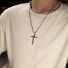 BGCOPPER Sterling Silver Crucifix Pendant Necklace for Men Women, Jesus