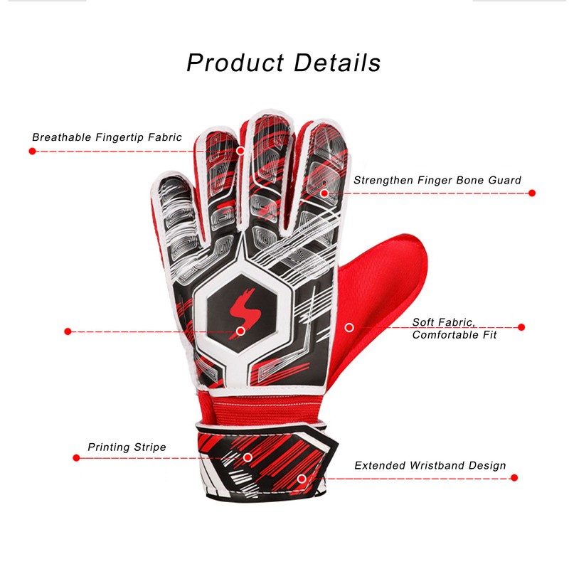 1 Pair Kids Soccer Gloves Latex Collision Resistance Football Goalkeeper