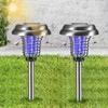 2 Pack Solar Bug Zapper Outdoor, Mosquito Zapper Outdoor Led