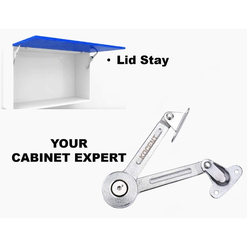 Kocent Heavy Duty Lid Stay Hinges Folding Lid Support Hinge