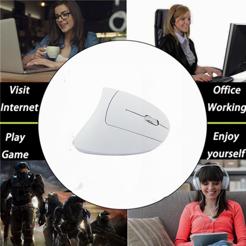 Ergonomic Mouse, Vertical Wireless Mouse 2.4GHz Optical Cordless Computer Mice