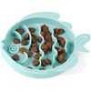 Coomazy 2-in-1 Silicone Slow Feeder Dog Cat Bowls, Lick Mat