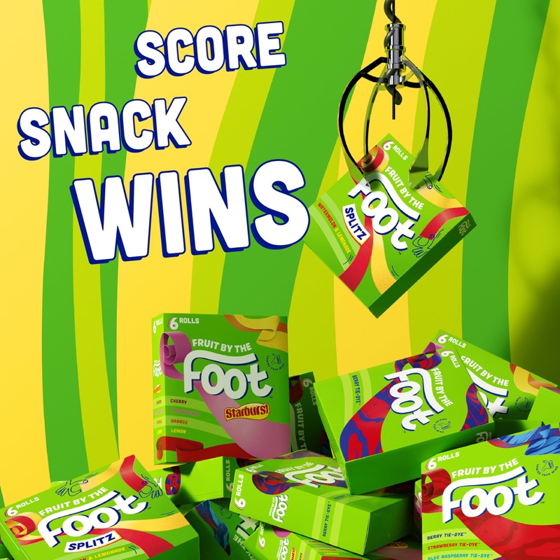 Fruit By The Foot Splitz Fruit Flavored Snacks, Watermelon and