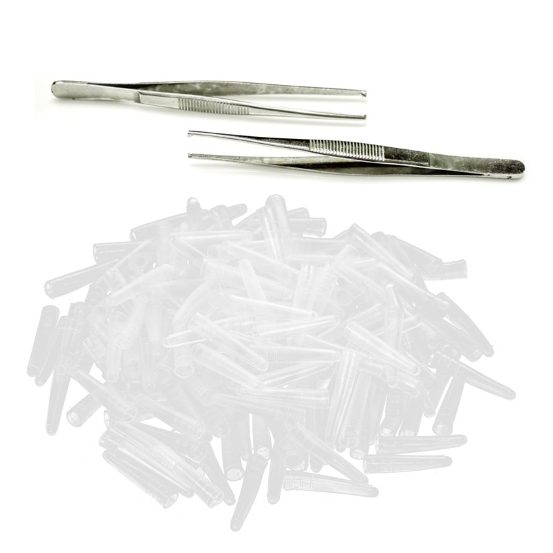 SAFIGLE 200Pcs Tweezers Tip Covers Non Skid Protective Sleeves for