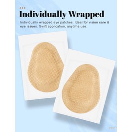 THSIREE 20 Pcs Adhesive Eye Patches for Adults, Medical Eye Patch Disposable Breathable Eyepatch for Amblyopia Lazy Eye Latex Free Adhesive Bandages for Adults, Large Size 3.54×2.76 inches, Nude Color