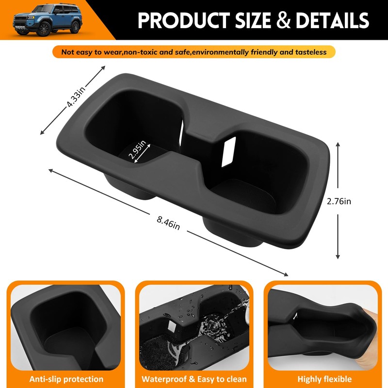 HUYINPJ 2Row Cup Holder Compatible with Toyota Land Cruiser 250
