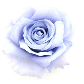 4 inch Lavender Poly Silk Rose Hair Comb