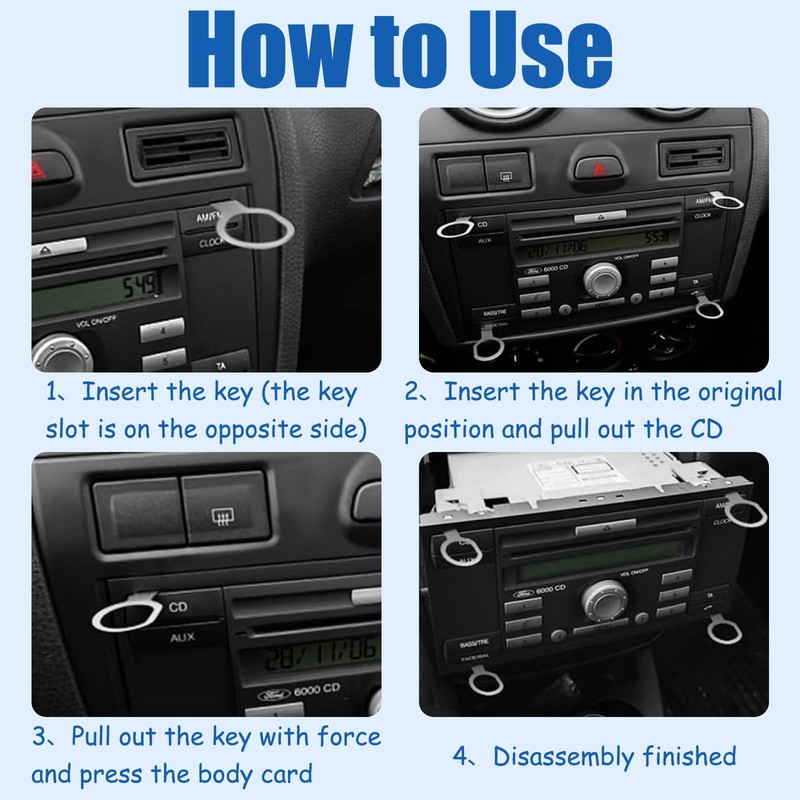 8-Piece Set Car Radio Removal Tool, Car Radio Release Tool,