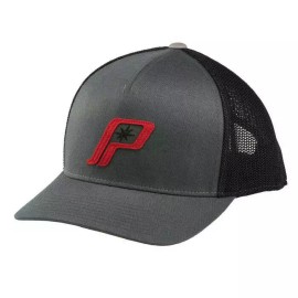Polaris Men's Adjustable Mesh Snapback Hat, Gray/Red | 2869542